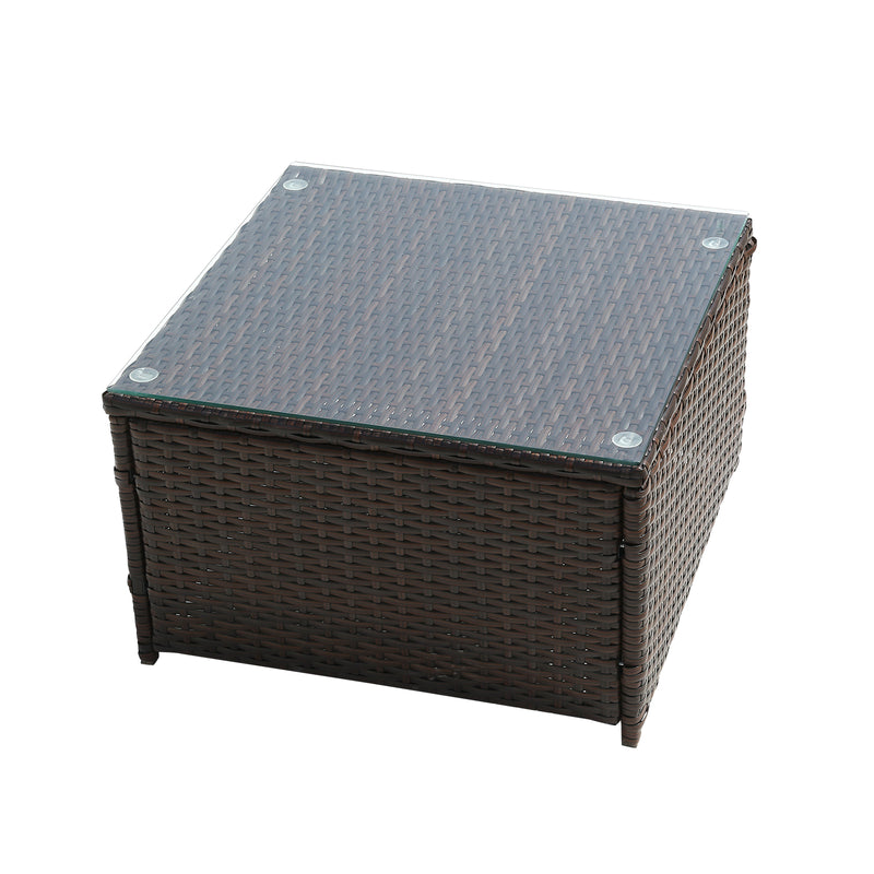 Brown Corner Garden Rattan Furniture Set