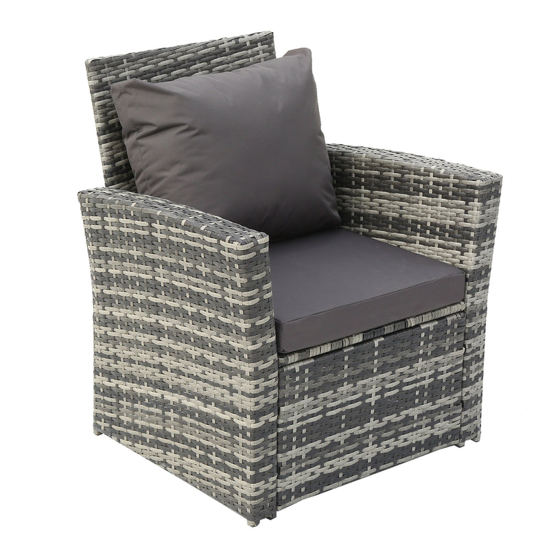 Gray Four-Piece Rattan Set Garden Rattan Furniture Set