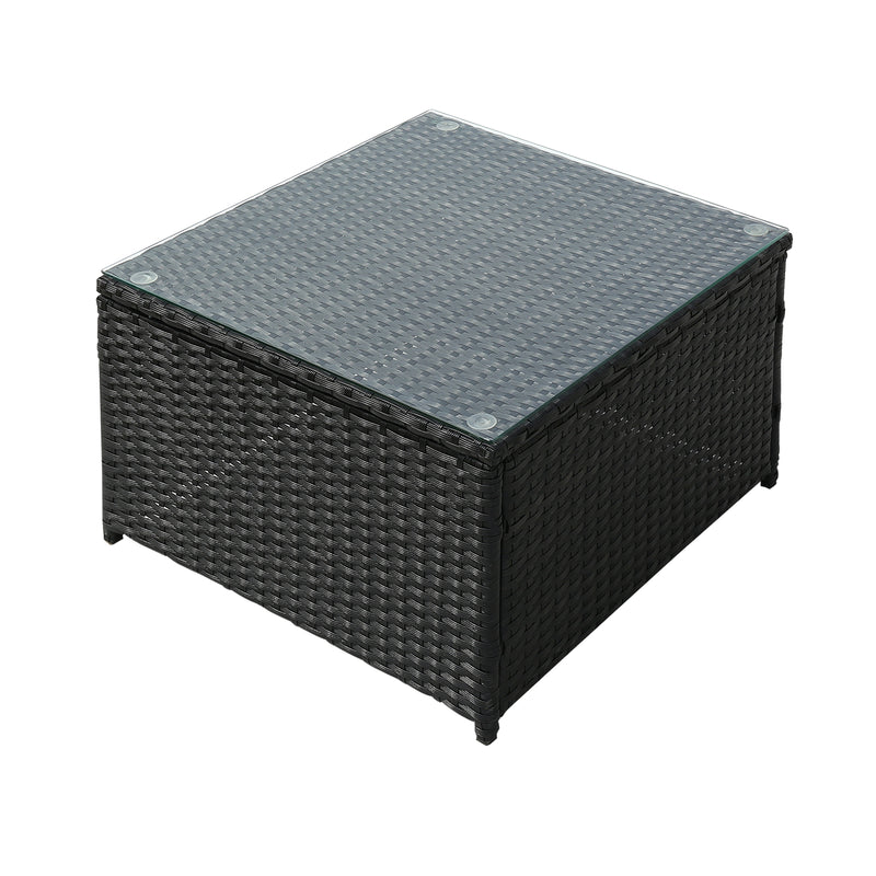 Gray Corner Garden Rattan Furniture Set