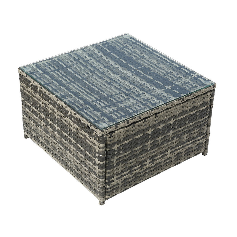 Gray Corner Garden Rattan Furniture Set